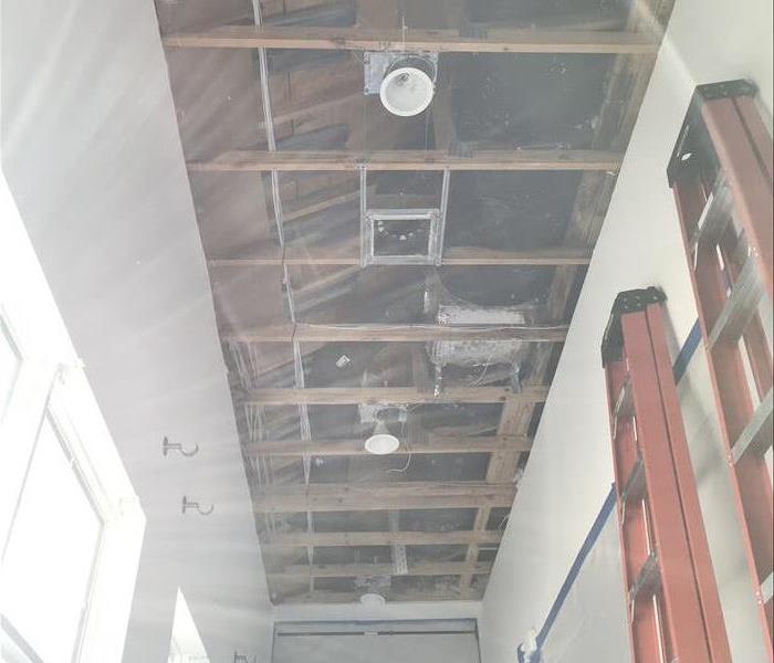Ceiling removal after roof leak