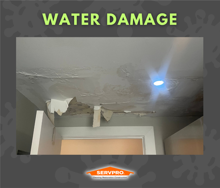 WATER DAMAGE on the ceiling